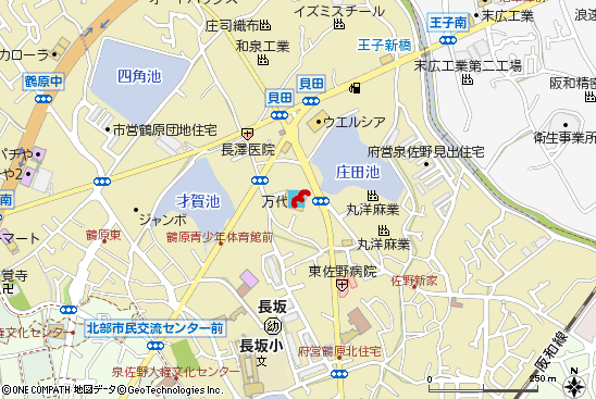 泉佐野貝田店付近の地図